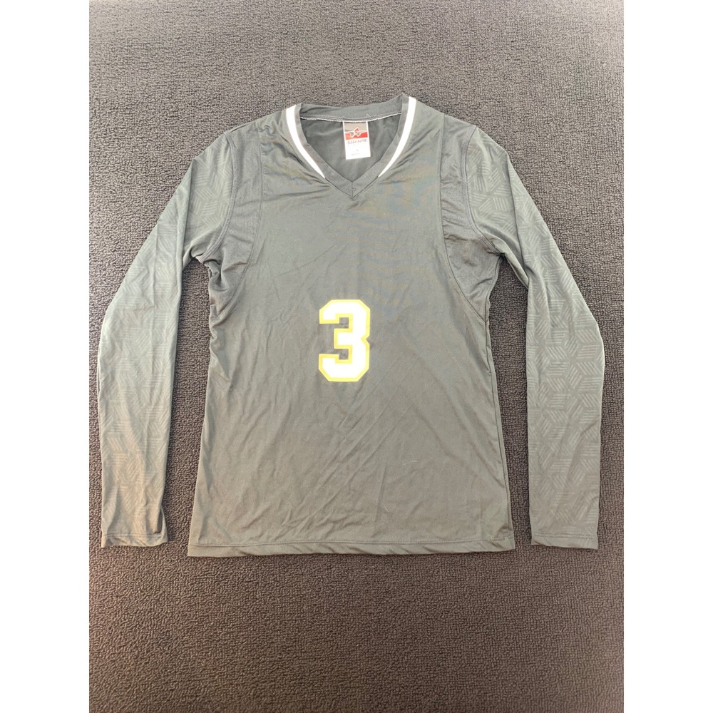Alleson Athletic Black Long Sleeve Volleyball Jersey Number 3 Women's Size S‎